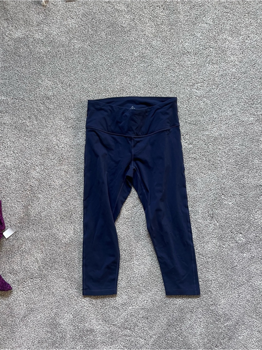 Prana Navy Cropped Performance Leggings